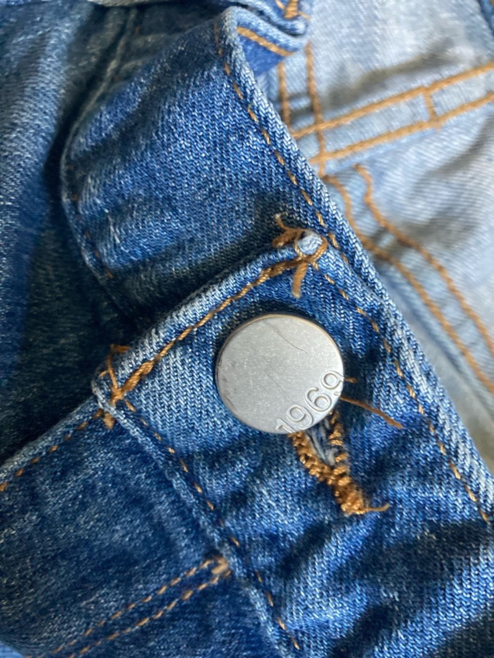 Blue Denim Jean Shorts - Classic Women's Jean Shorts - Picture 3 of 6